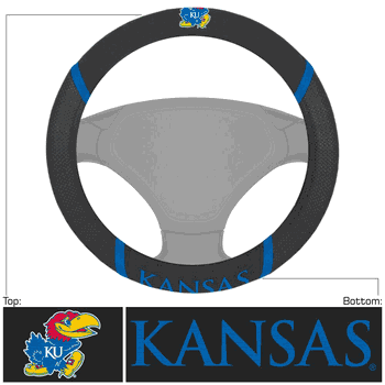 Kansas Jayhawks Embroidered Steering Wheel Cover