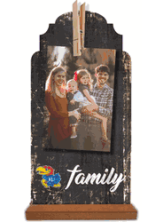 Kansas Jayhawks Family Clothespin 6x12