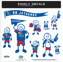 Kansas Jayhawks Family Decal Set Large
