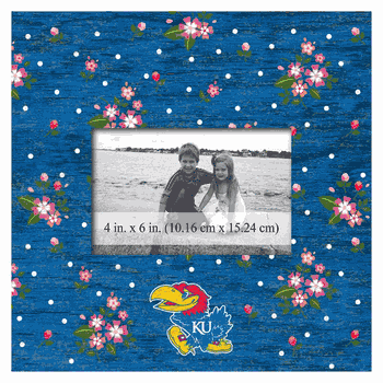 Kansas Jayhawks Floral 10x10 Frame