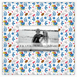 Kansas Jayhawks Floral Pattern 10x10 Frame