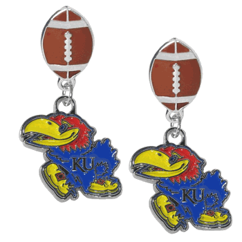 Kansas Jayhawks Football Stud Earrings