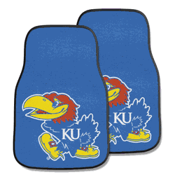 Kansas Jayhawks Front Carpet Car Mat Set - 2 Pieces