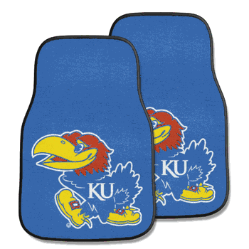 Kansas Jayhawks Front Carpet Car Mat Set - 2 Pieces