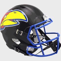 Kansas Jayhawks Full Size Authentic Speed Football Helmet Black