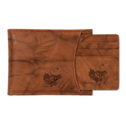 Kansas Jayhawks  Genuine Leather Slider Wallet