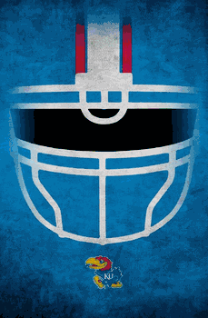 Kansas Jayhawks Ghost Helmet 17x26