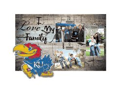 Kansas Jayhawks I Love my Family Clip Frame