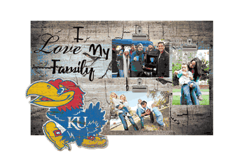 Kansas Jayhawks I Love my Family Clip Frame