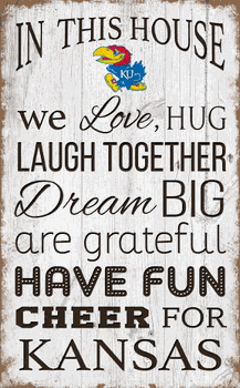 Kansas Jayhawks In This House 11x19 Sign