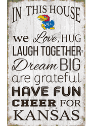 Kansas Jayhawks In This House 11x19 Sign