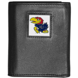 Kansas Jayhawks Leather Tri-fold Wallet