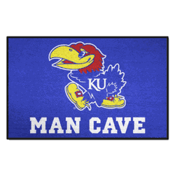 Kansas Jayhawks Man Cave Starter Mat Accent Rug - 19in. x 30in.