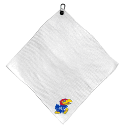 Kansas Jayhawks Microfiber Small Towel - 15" x 15" (White)