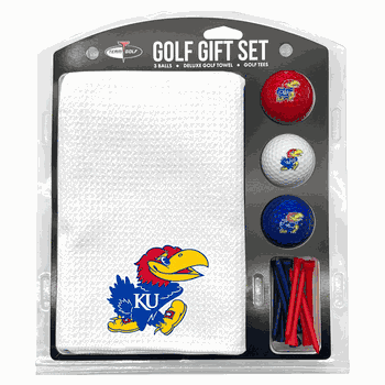 Kansas Jayhawks Microfiber Towel Gift Set - 16 x 40 (White)