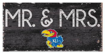 Kansas Jayhawks Mr & Mrs Sign