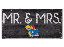 Kansas Jayhawks Mr & Mrs Sign
