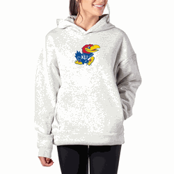 Kansas Jayhawks NCAA Kadi Hoodie with Zipper Pockets Heather Grey XXL