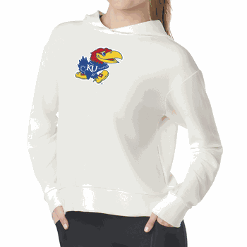 Kansas Jayhawks NCAA Kadi Waffle Hoodie Coconut Cream Medium