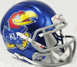 Kansas Jayhawks NCAA Mini Speed Football Helmet Oversized Decal