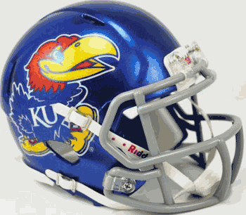 Kansas Jayhawks NCAA Mini Speed Football Helmet Oversized Decal