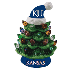 Kansas Jayhawks Ornament Christmas Tree LED 4 Inch