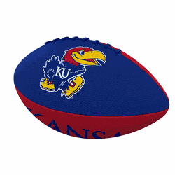 Kansas Jayhawks Pinwheel Junior Size Rubber Football