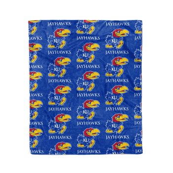 Kansas Jayhawks Plush Throw 50x60