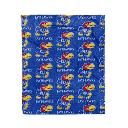 Kansas Jayhawks Plush Throw 50x60
