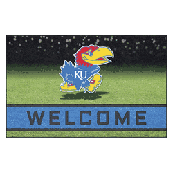 Kansas Jayhawks Rubber Door Mat - 18in. x 30in.