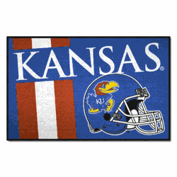 Kansas Jayhawks Starter Mat Accent Rug - 19in. x 30in., Unifrom Design
