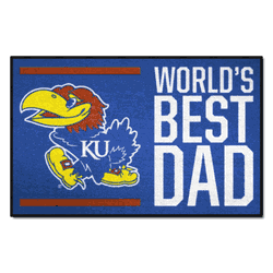 Kansas Jayhawks Starter Mat Accent Rug - 19in. x 30in. World's Best Dad Starter Mat