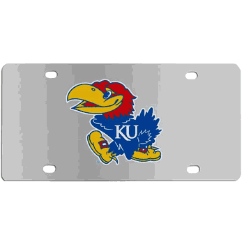 Kansas Jayhawks Steel License Plate Wall Plaque