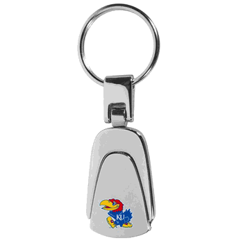 Kansas Jayhawks Steel Teardop Key Chain
