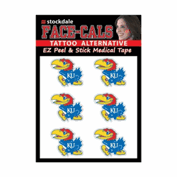 Kansas Jayhawks Tattoo Face Cals