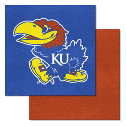Kansas Jayhawks Team Carpet Tiles - 45 Sq Ft.