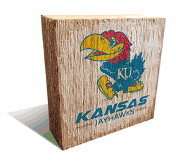 Kansas Jayhawks Team Logo Block 6X6
