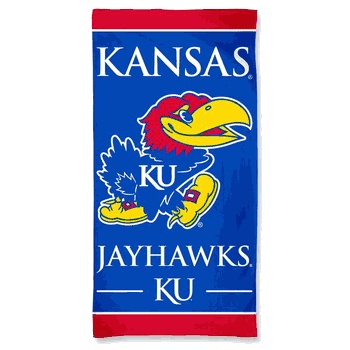 Kansas Jayhawks Towel 30x60 Beach Style