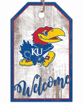 Kansas Jayhawks Welcome Team Tag 11x19 Sign