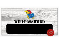 Kansas Jayhawks Wifi Password 6x12 Sign