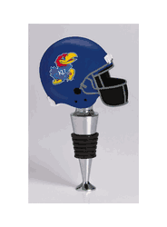 Kansas Jayhawks Wine Bottle Stopper Football Helmet CO