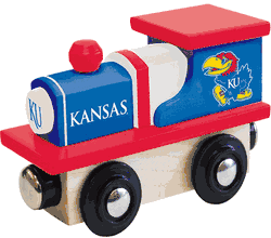 Kansas Jayhawks Wood Train Engine