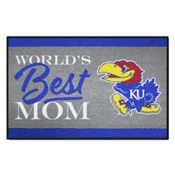 Kansas Jayhawks World's Best Mom Starter Mat Accent Rug - 19in. x 30in.