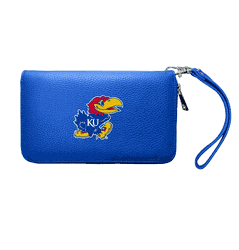 Kansas Jayhawks Zip Organizer Wallet Pebble Royal