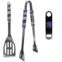 Kansas St. Wildcats 2 pc BBQ Set and Bottle Opener
