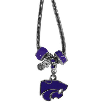 Kansas St. Wildcats Euro Bead Necklace