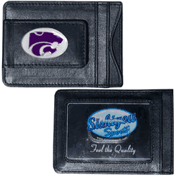 Kansas St. Wildcats Leather Cash & Cardholder