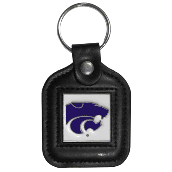 Kansas St. Wildcats Square Leatherette Key Chain