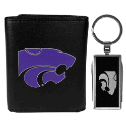 Kansas St. Wildcats Tri-fold Wallet & Multitool Key Chain, Black