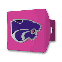 Kansas State Pink Metal Hitch Cover with  3D Color Emblem